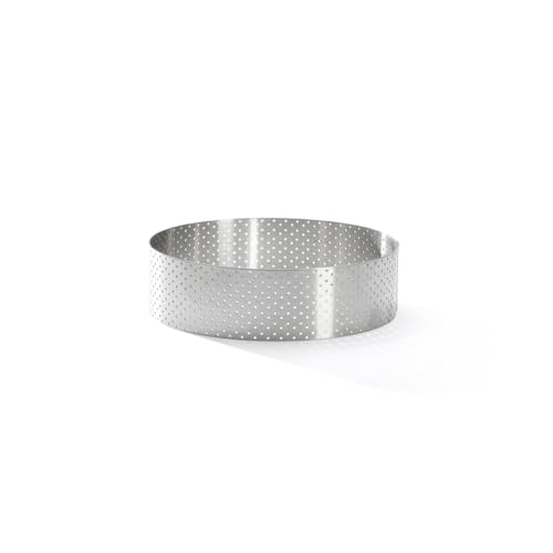 De Buyer Perforated Stainless Steel Straight Tart Ring - 125x35mm, Silber, Diamètre 12,5 cm, hauteur 3,5 cm - Image 2