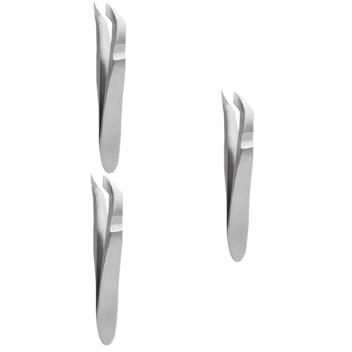 Beatifufu 3pcs Stainless Steel Cuticle Clippers Metal Nail Cuticle Remover Tool Portable Nonslip Trimmer