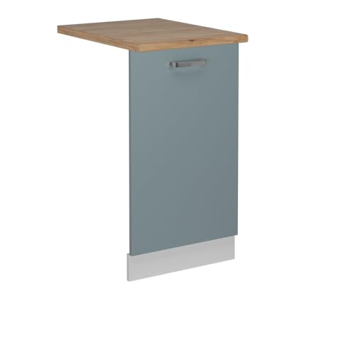 Vicco Tapa del lavavajillas 'R-Line', Gris azulado, 45 cm , ET Roble