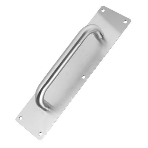 Hoement Tiradores para Puerta de Acero Inoxidable Mango Resistente y Duradero Tirador Plateado para Entrada Uso Hoteles y Accesos Instalación Segura con Tornillos Diseño Estable y Práctico