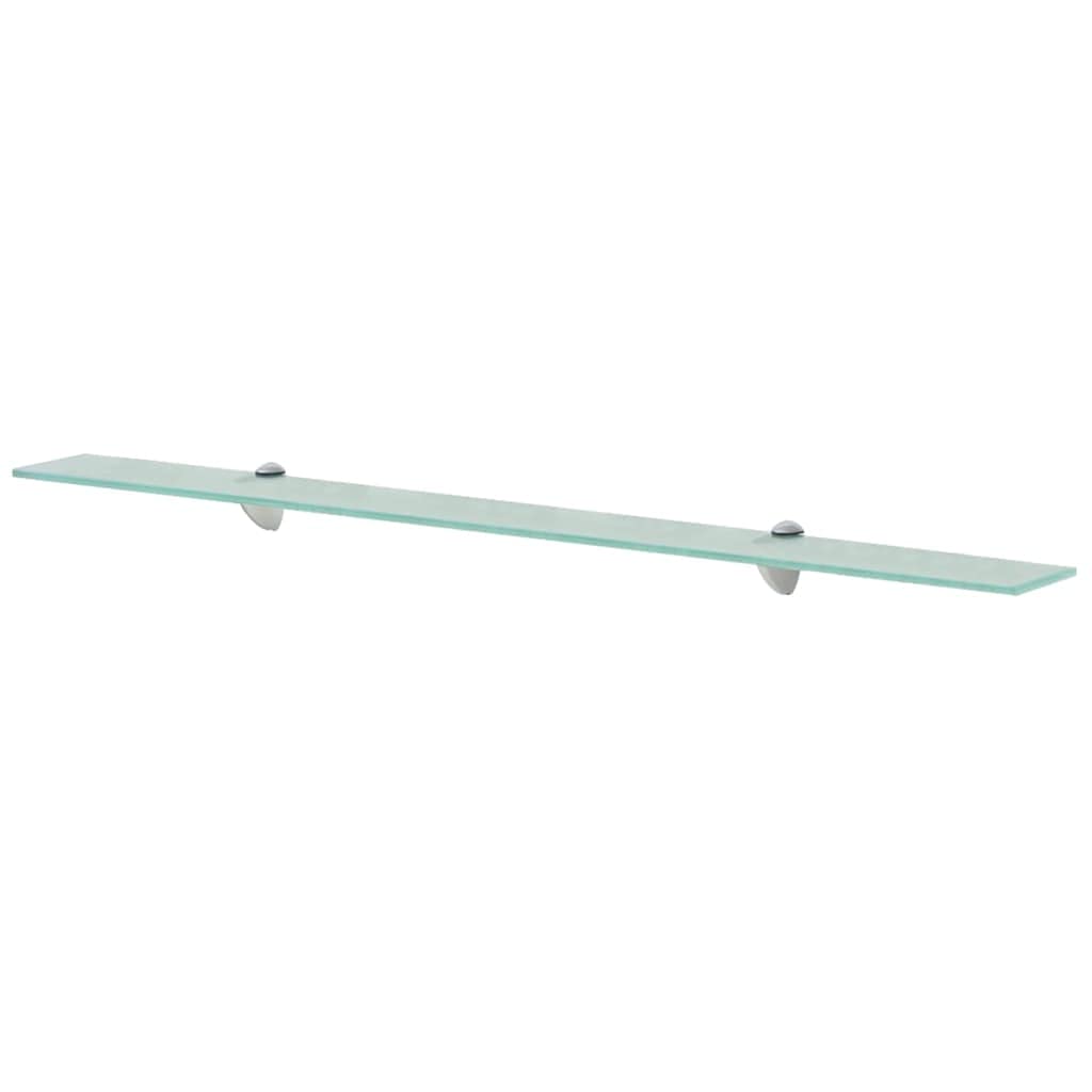 Juego de 2 estantes flotantes de cristal 100 x 20 cm, estantes de pared de 8 mm, cristal de seguridad templado, soporte de aleación de zinc, estante de cristal para baño, salón, dormitorio