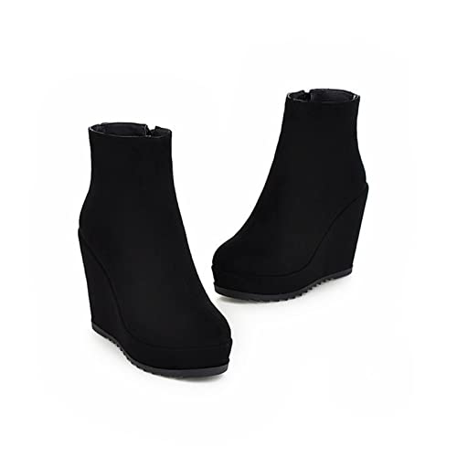 Bottines à la mode pour femmes 11CM talons hauts plateforme et bout rond