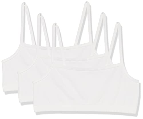 Hanes Cropped Bralette, Breathable Pullover Bra, Crop Top, Solid Or Assorted, 3-Pack Sujetador, Opaco, Blanco/Blanco/Blanco, XL (Pack de 3) para Mujer