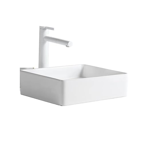 Lavabos de baño para encimeras modernas estilo nórdico circular blanco 2