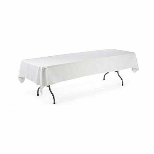 Intedge TCM8181 Seafoam Green Tablecloth, Square 81" L x 81" W, Hemmed Edge Poly Cotton Blend, Washable Reusable Fabric Cover, Dining Restaurant Banquet Event Table Linen, 1 Each