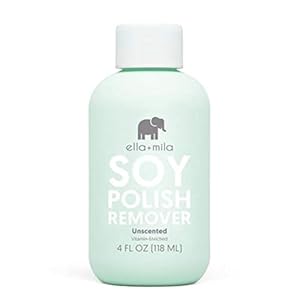 ella+mila Soy Nail Polish Remover Non-Acetone Nail Polish Remover – Non-Toxic Fingernail Polish Remover – For Natural Nail Polishes – Unscented & Enriched With Vitamins A, C & E(4 fl oz) Teal