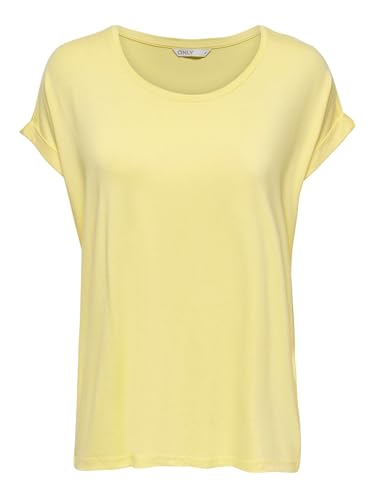 ONLY Women's Onlmoster S/S O-Neck Top Noos JRS T-Shirt, Yellow (pale banana), S