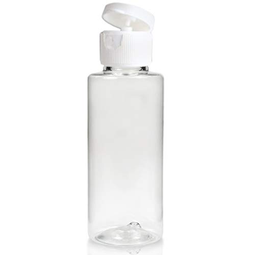 Cospex{ Pack of 5 } Empty Clear Plastic Sample Bottle Air Travel Size Bottle with Flip Caps { 200ml } JBR