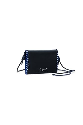 Desigual Porte-Monnaie Pochette Mone Capsule Tiny Zip Clutch Black Noir