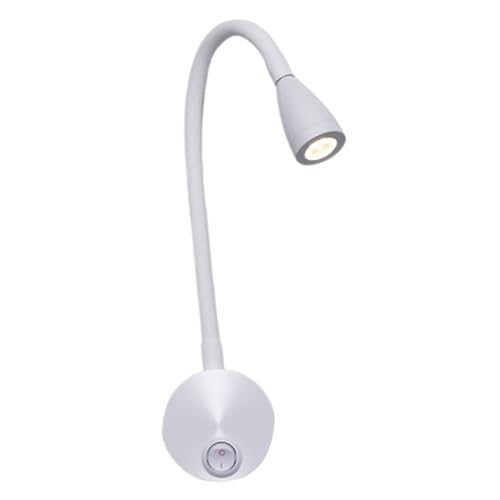 ARTSEWPLY Lámpara de Pared Flexible Luz Cálida para Lectura Dormitorio Lámpara de Mesita de Noche con Interruptor Luz LED para Cabecero Estudio y Hotel