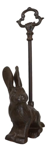 Ebros Gift JD88221VRG Cast Iron Bunny Hare Rabbit Door Stop Porter thumb #2