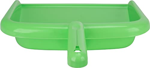 Image of SPARTA Large Handheld Dustpan with Hanging Hole, Heavy-Duty Plastic Dustpan with Wide Lip for Countertops and Surfaces, Plastic, 10 Inches, Lime, (Pack of 12)