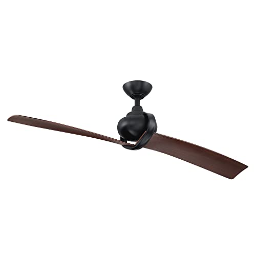 Parrot Uncle Ceiling Fans without Light Black Ceiling Fan with Remote Control Farmhouse Ceiling Fan No Light for Bedroom, 54 Inch