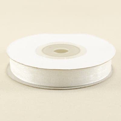 PARTİ VİTRİNİ Organze Beyaz Kurdela 1 Cm. X 22 Metre