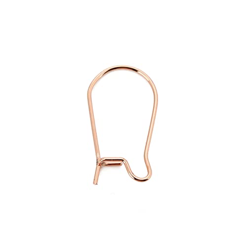 Image of Kidney Hooks for Earring Jewellery Making (Pack of 10 Pairs) (10x18mm, Rose Gold)
