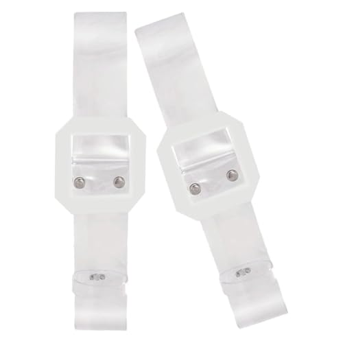 NIYANGLE Cinturones Transparentes para Mujer 2 Piezas Cinturón Ancho sin Agujeros para Vestidos y Uso Casual