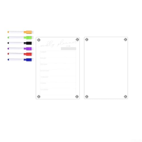 Organizador de refrigerador magnético mensual juego de 2 con marcadores coloridos (TYU087)