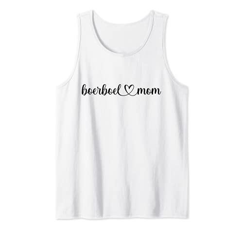 Dog Heart Love Boerboel Mom Tank Top, White, S