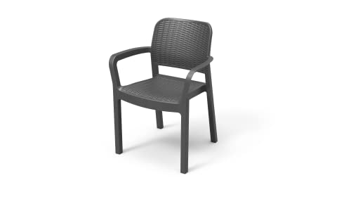 Keter Chaise d'extérieur Belle Chair, Couleur Graphite