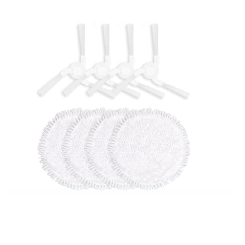 Jicior for Self-Cleaning Robot Vacuum Mop Pro STYTJ06ZHM Spare Parts Hepa Filter Main Side Brush Mop Cloth Accessories(Set 2)