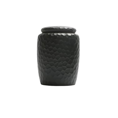 Organizador de Bolsitas de Té Tarro de almacenamiento for té a granel con patrón amartillado, tarro sellado de cerámica for el hogar, cocina, nueces, grano de café, contenedor for té portátil Organiza