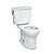 Toto CST785CEFG01 Drake Transitional Round 1.28 GPF Universal Height Tornado Flush Toilet with Cefiontect Cotton White 2 Piece