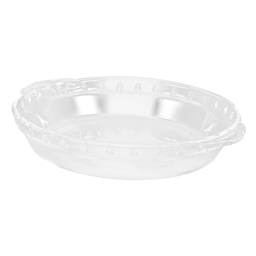 HOLIDYOYO Baking Dish Double Handles Clear Glass Bakeware for Roasting Vegetables Cheese Cake and Pies for Oven and Microwave Use