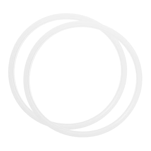 GALPADA Joint en Silicone Accessoire Blanc 2 Pièces pour Autocuiseur Résistant à Haute Température, Facile à Nettoyer Taille 22cm pour Couvercle de Marmite
