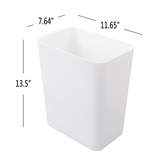 Caneca de basura blanca rectangular 4.5 galones 3 unidades miniatura 2