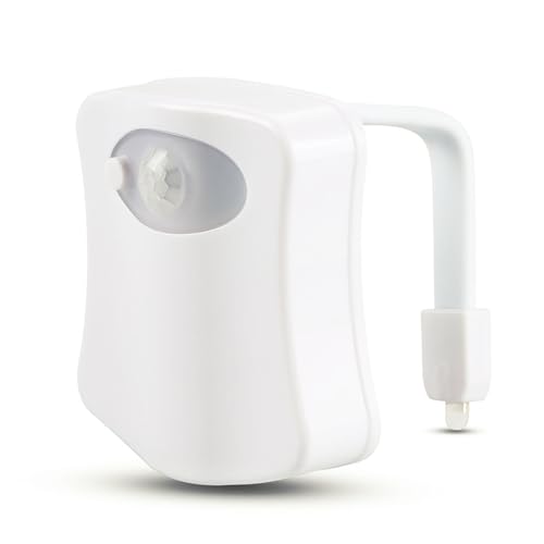 SHUBEIEUMI Luce Notturna WC LED Lampada con Sensore di Movimento, Luce Notturna a LED, 16 Colori, per WC e Bagno/Luce Notturna