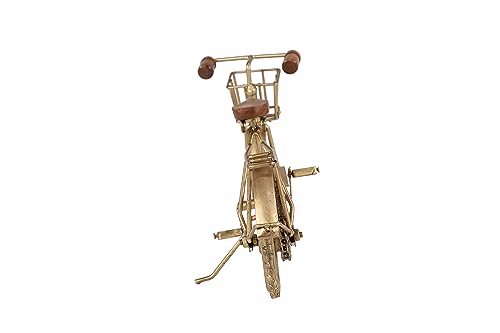 Figura Decorativa Bicicleta de Metal Dorada 14x5x8 pulgadas miniatura 3