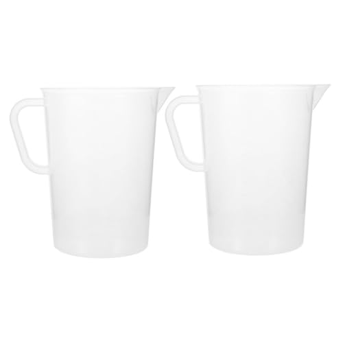 Kisangel 2pièces Lot De Grandes Tasses à Mesurer Plastique Transparentes Pour Cuisine Pâtisserie Et Plein Air Bécher Doseur Gradué