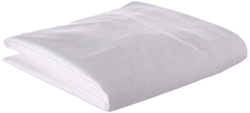 Image of Whisper Organics Organic Cotton Crib Bed Sheet GOTS Certified, 300 Thread Count, Sateen (52x28x9, White)