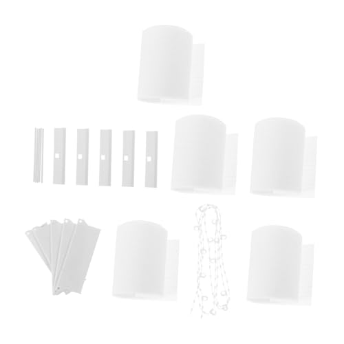 STOBAZA 5pcs DIY Polyester Vertical Blind Shutter Blades 82.5 Inches Height Adjustable Window Blind Kit