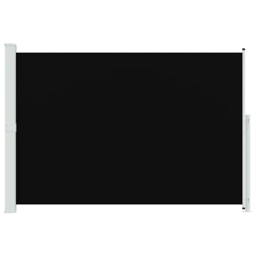Store latéral imperméable 200x300 cm noir rétractable avec coffre en acier stable - 4