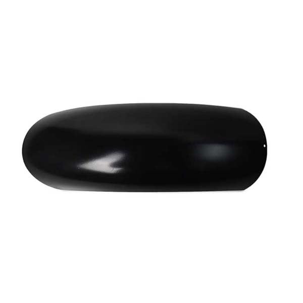 Parafango posteriore moto in acciaio verniciato nero lucido 135 x 360mm