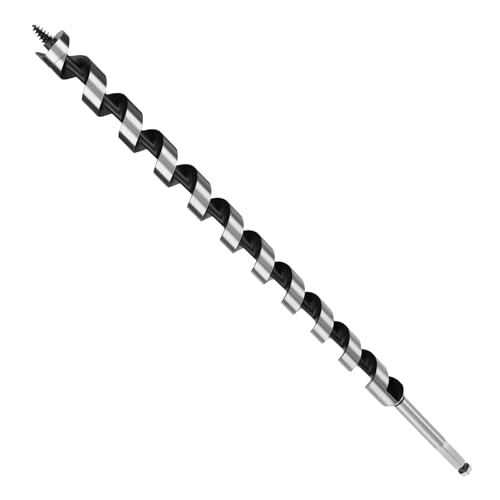 MOXPIFY Wood Auger Drill Bits, 22mm Timber Drill Bits 460mm Long Hex Shank, Extra Long Drill Bits Wood For Woodworking (22mm x 460mm)