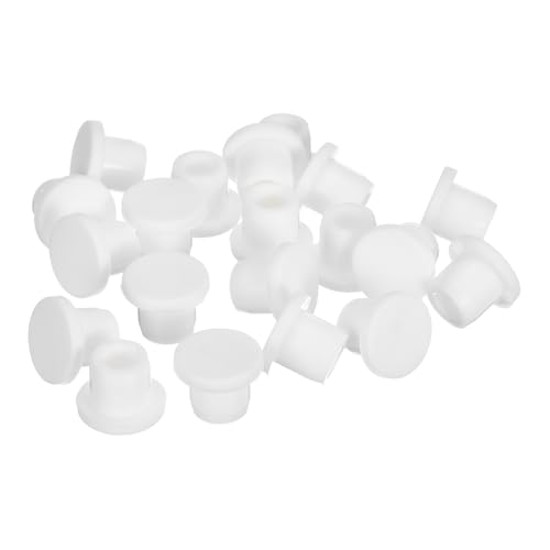 Image of uxcell 20 Pieces White Plug Holes, Waterproof Button Plug Rubber Hole Plugs for 9mm /0.35 inch Hole