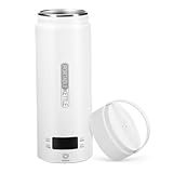 KOCKSHION Tragbarer Wasserkocher Mini-wasserkocher Wasserwärmer Elektrisch Wasserkocher Elektrisch Wasserkocher Mit Temperaturregelung Warmwasserboiler Wasserkocherflasche Weiß Edelstahl 304