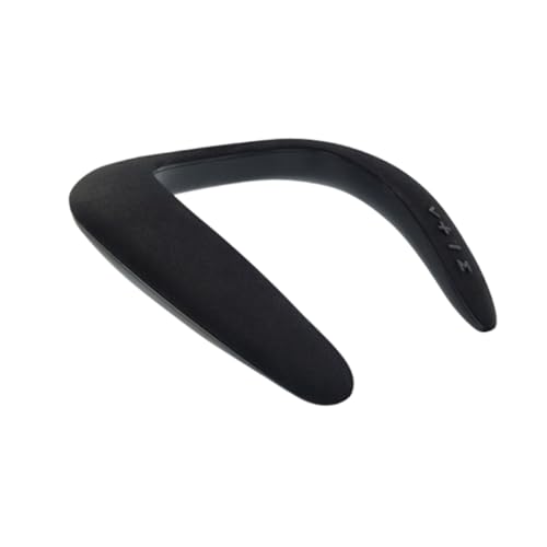 SMASOLO Altavoz Inalámbrico Forma Portátil y Estilizado para Cuello Manos Libres Diseño Ergonómico Cómodo Batería Recargable Horas Sonido Estéreo Envolvente Negro