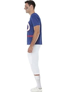 Funidelia | Déguisement Footballeur américain pour Homme Taille XL Rugby, Quarterback, Football Américain, Professions - Couleur: Bleu, Accessoire pour déguisement