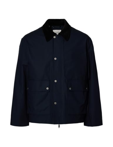 Parka Selected haut de gamme en coton biologique avec col à revers raffiné