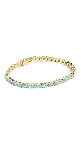 ADINA EDEN Women's Turquoise CZ Bezel Tennis Bracelet