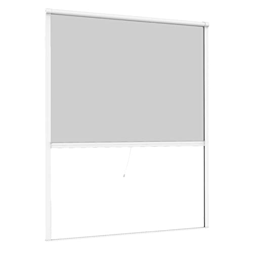 Preisvergleich Produktbild Primaster Insektenschutz-Rollo 130 x 160cm Weiß Fliegengitter Insektennetz