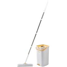 True & Tidy TrueClean Mop and Bucket with Pump System Lemon, Mop and Bucket