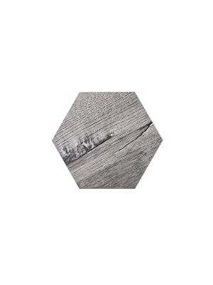 Avant Decor | Peel and Stick Kitchen Backsplash Tiles | Stone Composite Hexagon Wood Grain | Stick On Wall Tiles | Easy DIY Installation | 6” x 6.9” | Box of 30 Tiles