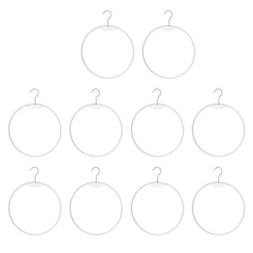 Operitacx 10 Unidades Perchero para Ropa Interior Mujer Forma Circular, Plástico Blanco Resistente y Práctico para Exhibir Bikinis y Prendas Íntimas