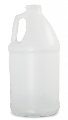 Qorpak PLA-03273 Natural HDPE Round Handled Jug with 38-400 Neck Finish, 64oz Capacity, 121mm OD x 254mm Height (Case of 40)
