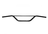 Universal Enduro Lenker, schwarz. Breite. 755 mm, Höhe: 140 mm, Breite Lenkerklemmung: 190 mm. Durchmesser: 22mm Material: Stahl Keine Homologation.