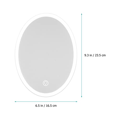 Espejo de maquillaje LED portátil con control táctil miniatura 5